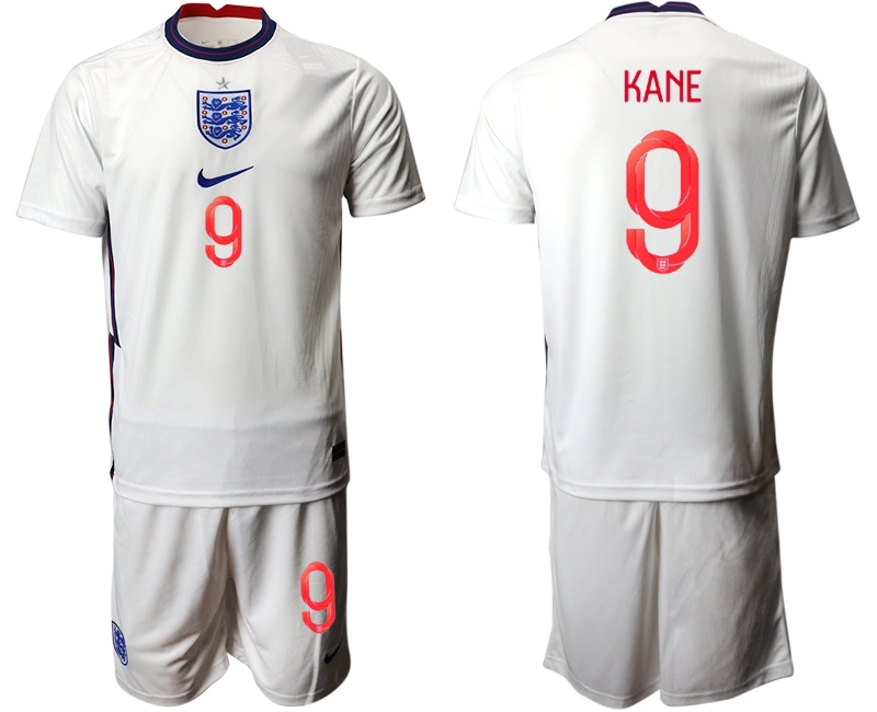 Men 2021 European Cup England home white #9 Soccer Jersey